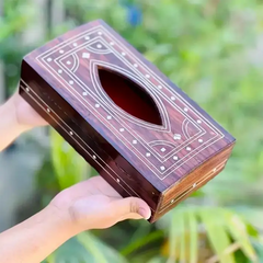 Sheesham Wood Inlay Tissue Box