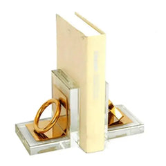 Stainless Steel Crystal Bookends