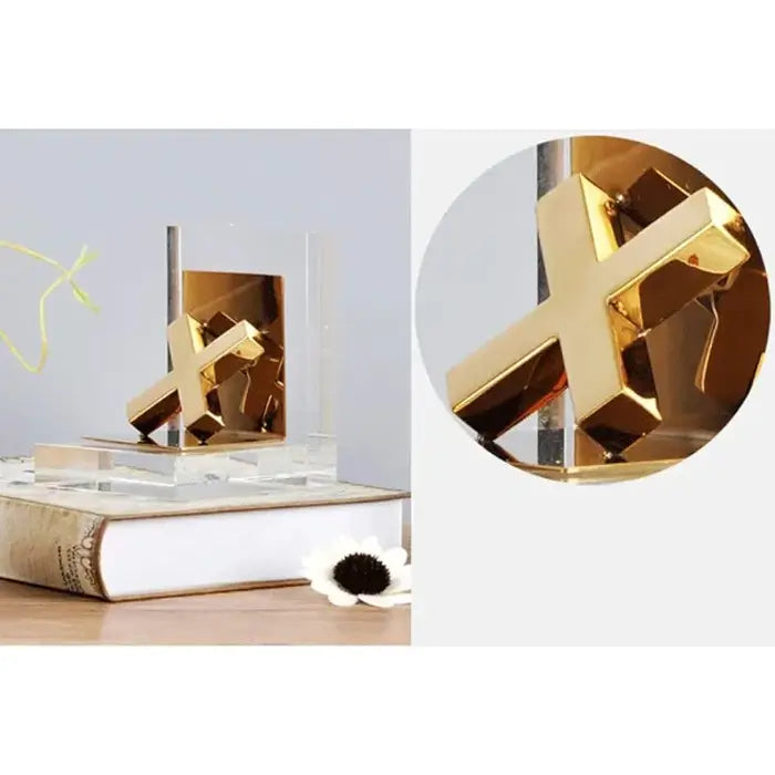 Stainless Steel Crystal Bookends