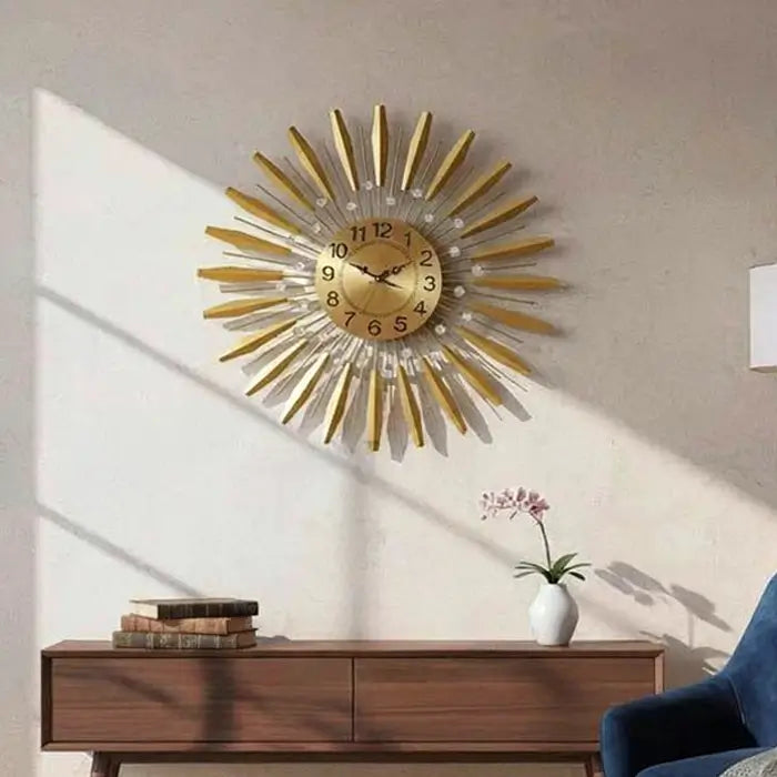 SunBeam Metallic Wall Clock