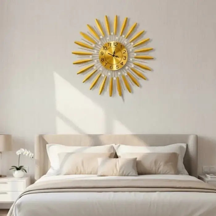 SunBeam Metallic Wall Clock