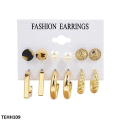 TEHH109 LSH 6 Differ Ear Hoops Pair - CEHH