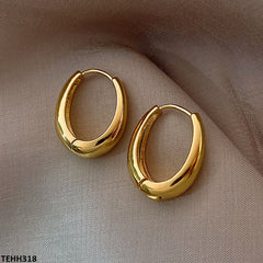 TEHH318 LSH Oval Ear Hoops Pair - CEHH