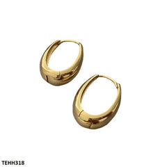 TEHH318 LSH Oval Ear Hoops Pair - CEHH