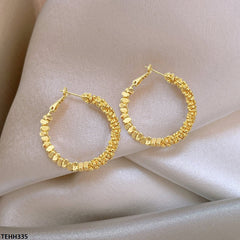 TEHH335 SIQ C-Check Ear Hoops Pair - TEHH