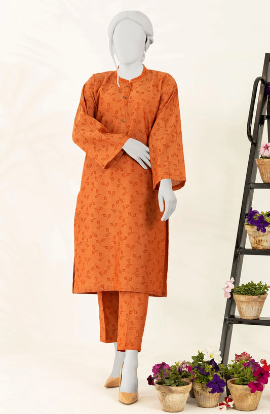 JACQUARD WOMEN STITCHED 2PC SUIT