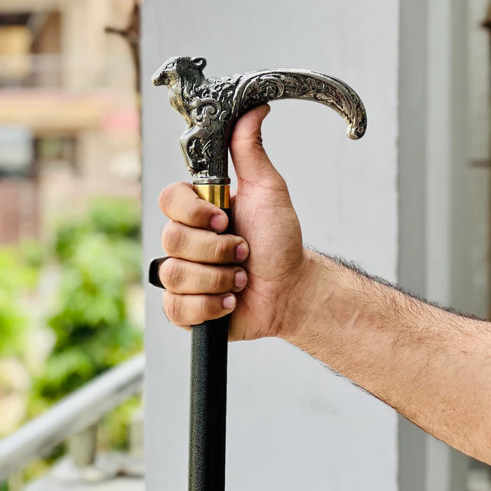 Lion Shaped Walking Cane With Hidden Sword