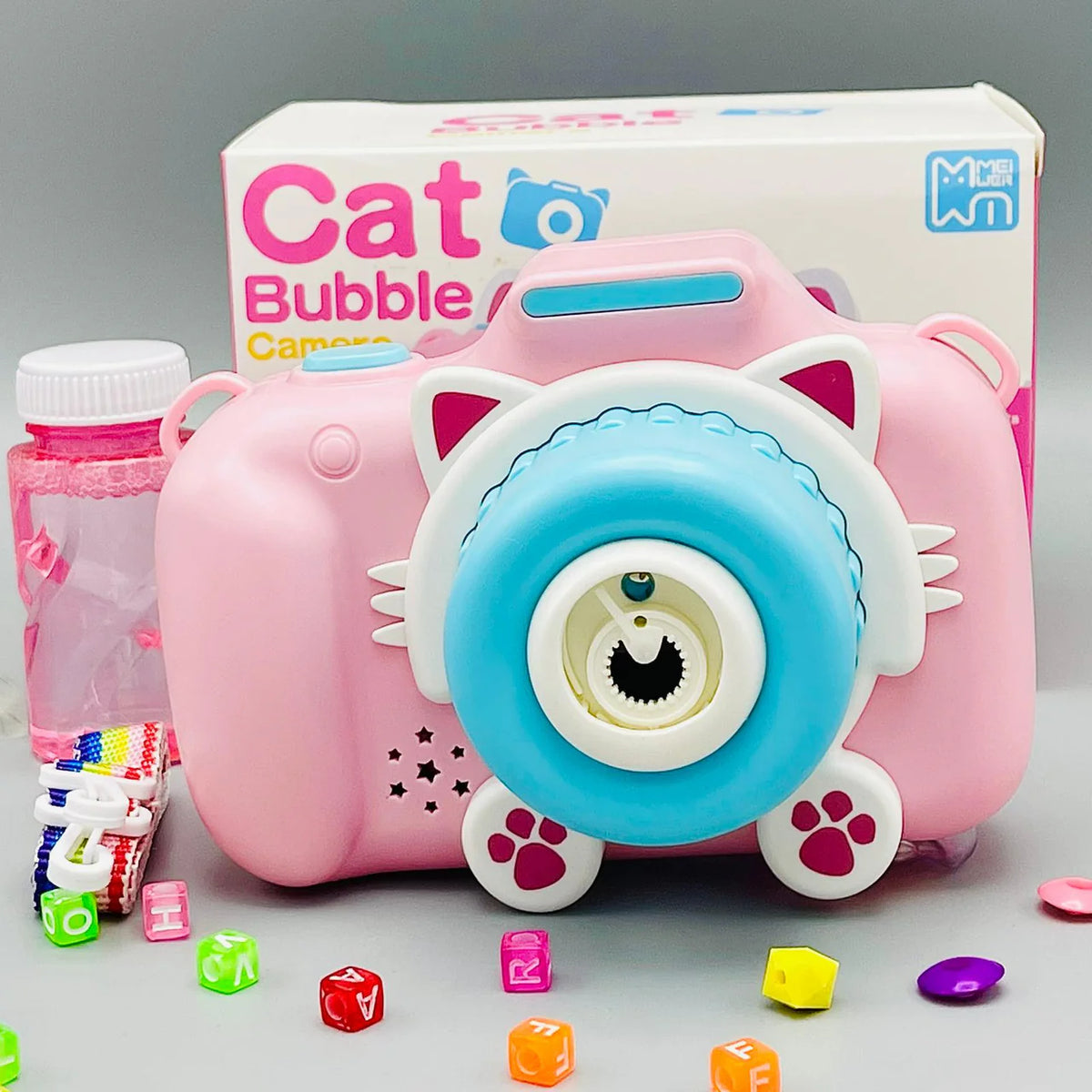 Cat Cartoon Bubble Maker Camera