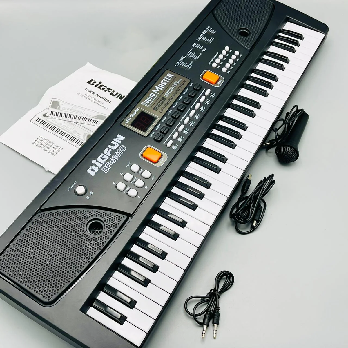 Big Fun 61 Keys Electronic Piano with Microphone