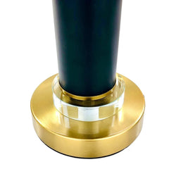 Cylindric Black & Gold Brass Table Lamp