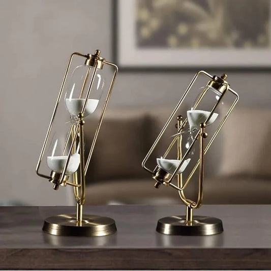 Rotating Metal Glass Timer Ornament