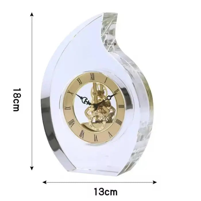 Whisper Crystal Gears Table Clock