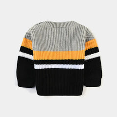 INFANT BOYS ACRYLIC SWEATER BERLIN-BLACK/GREY