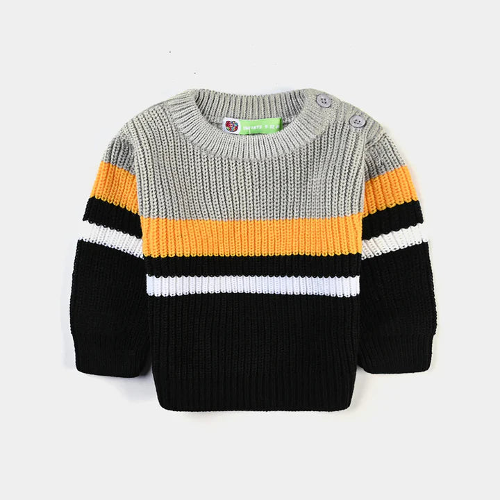 INFANT BOYS ACRYLIC SWEATER BERLIN-BLACK/GREY