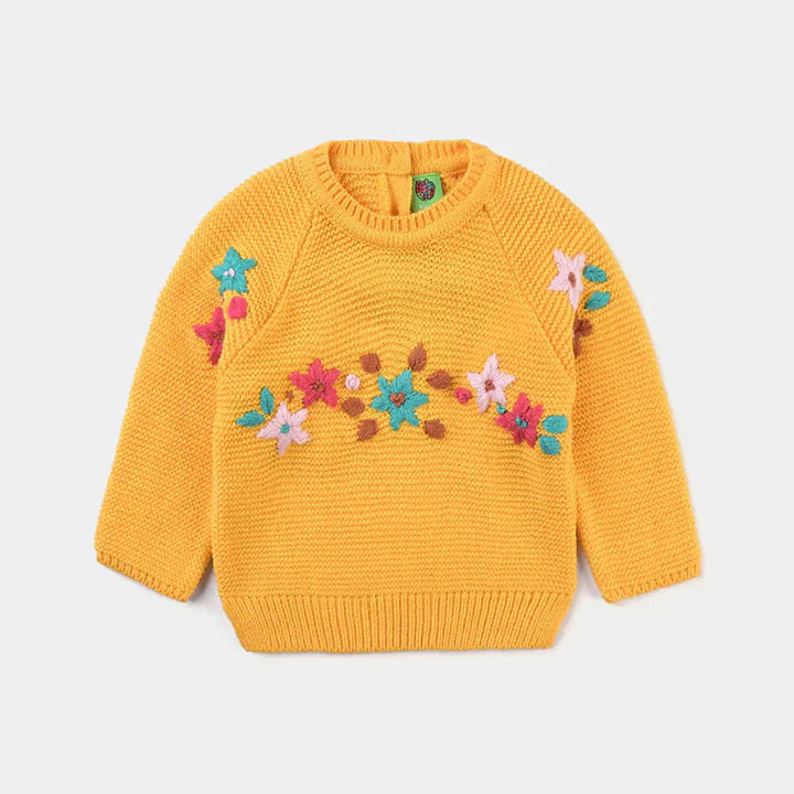 INFANT GIRLS ACRYLIC SWEATER LILY-CITRUS