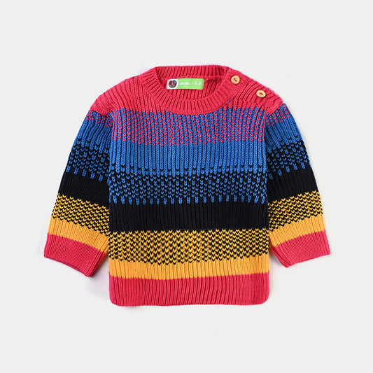 INFANT GIRLS ACRYLIC SWEATER THREAD FUSION-MULTI