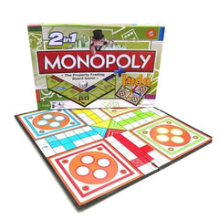 2-in-1 Monopoly and Ludo Board Game