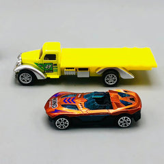 Hot Wheel Diecast Car With Trailer - 6Pcs