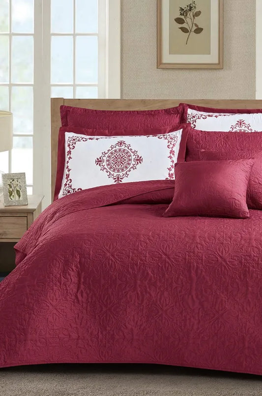 Garnet 7 Pcs Luxury Bed Spread Set