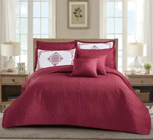 Garnet 7 Pcs Luxury Bed Spread Set