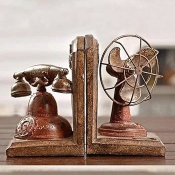 Nostalgic Telephone Fan Model Bookend