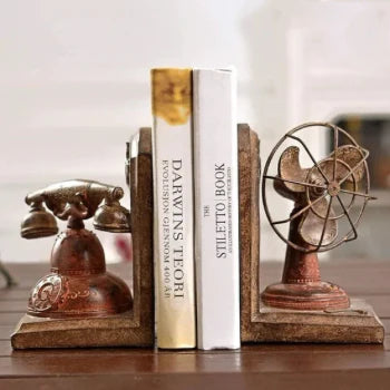 Nostalgic Telephone Fan Model Bookend