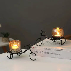 Metal Bicycle Candle Holder