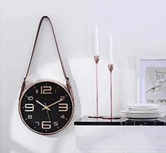 Elegant Black Timepiece Hanging Wall Clock