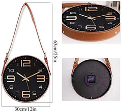 Elegant Black Timepiece Hanging Wall Clock