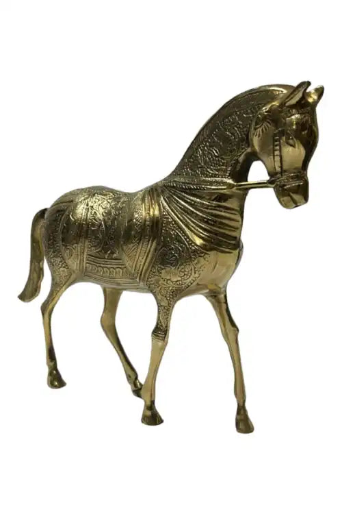 Beautiful Gold Horse Sculpture