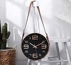 Elegant Black Timepiece Hanging Wall Clock