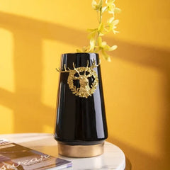 Ceramic Gold Plated Reindeer Vase