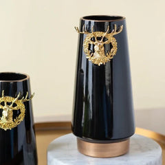 Ceramic Gold Plated Reindeer Vase