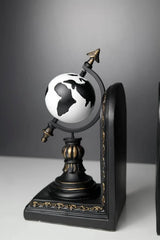 Traditional Check Design Globe Bookend