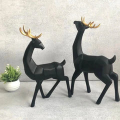 Pair of Rudolph Rein Deer Sculpture