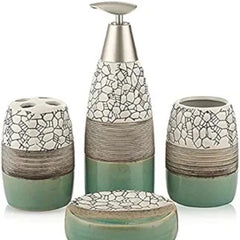 Triple Shaded Ceramic Bathroom Set (4 Pcs)