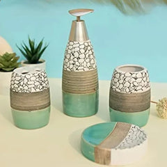 Triple Shaded Ceramic Bathroom Set (4 Pcs)