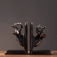 Classical Deer Head Bookend