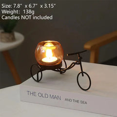 Metal Bicycle Candle Holder