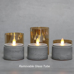 Concrete LED Candles (Set of 3)