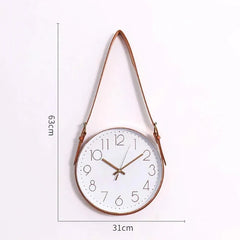 Lather Belt Hanging Wall Clock