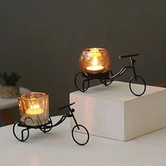 Metal Bicycle Candle Holder