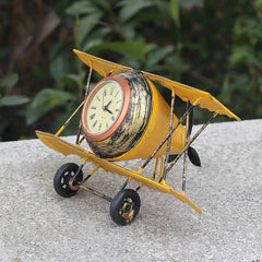 Metal Retro Airplane Clock