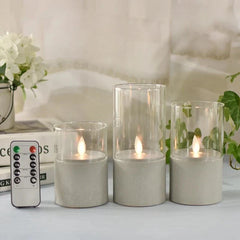 Concrete LED Candles (Set of 3)