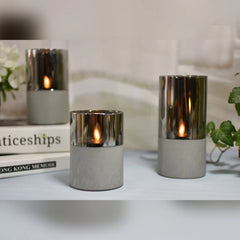 Concrete LED Candles (Set of 3)