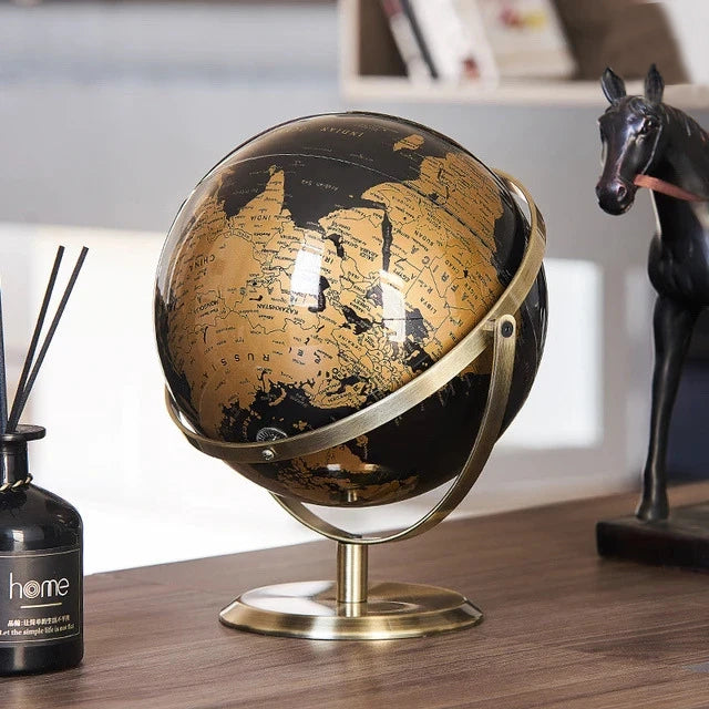 English Globe World Map Decor