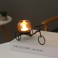 Metal Bicycle Candle Holder