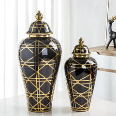 Jet Black Ginger Jars