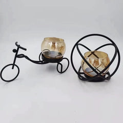 Metal Bicycle Candle Holder