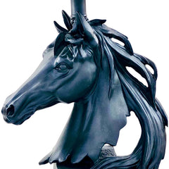 Matt Black Stallion Horse Lamp